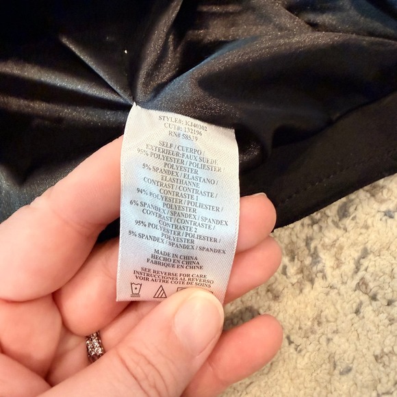 KUT FROM THE KLOTH Black Brown Faux Suede Moto Jacket Asymmetrical Zip Size XS - Picture 6 of 7